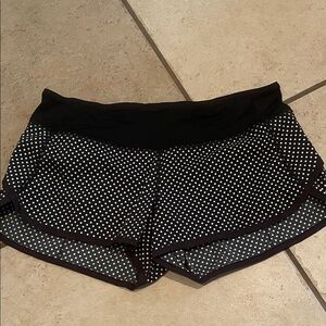 Lululemon Black and White Polka Dot Women's Shorts